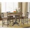 International Concepts Round 36 in Rd Extension Dining table, 4 counterHt stools, Hickory/Washed Coal, 36 in W, 48 in L K45-36RXT-27-S6172-4 - alternate 3